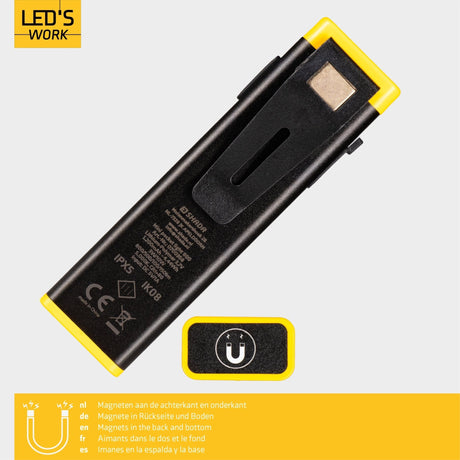 Mini lampe torche LED rechargeable LED's Work avec 3 modes d'éclairage (100, 500 et 700 lumens)