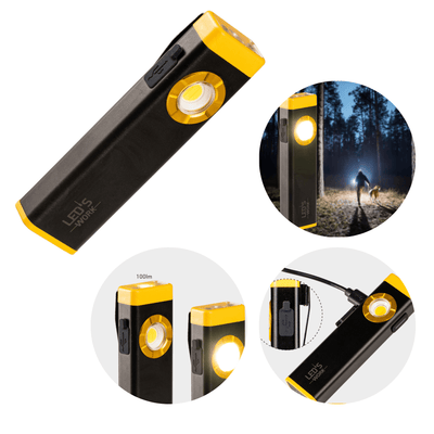 Mini lampe torche LED rechargeable LED's Work avec 3 modes d'éclairage (100, 500 et 700 lumens)