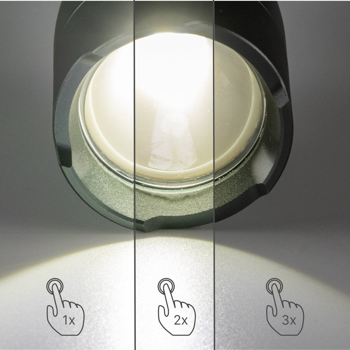LED zaklamp oplaadbaar USB-C koelwit 5000K - 1200 lumen - IPX7 waterdicht dimbaar - zoomfunctie