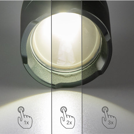 LED zaklamp oplaadbaar USB-C koelwit 5000K - 1200 lumen - IPX7 waterdicht dimbaar - zoomfunctie
