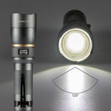LED zaklamp oplaadbaar USB-C koelwit 5000K - 1200 lumen - IPX7 waterdicht dimbaar - zoomfunctie