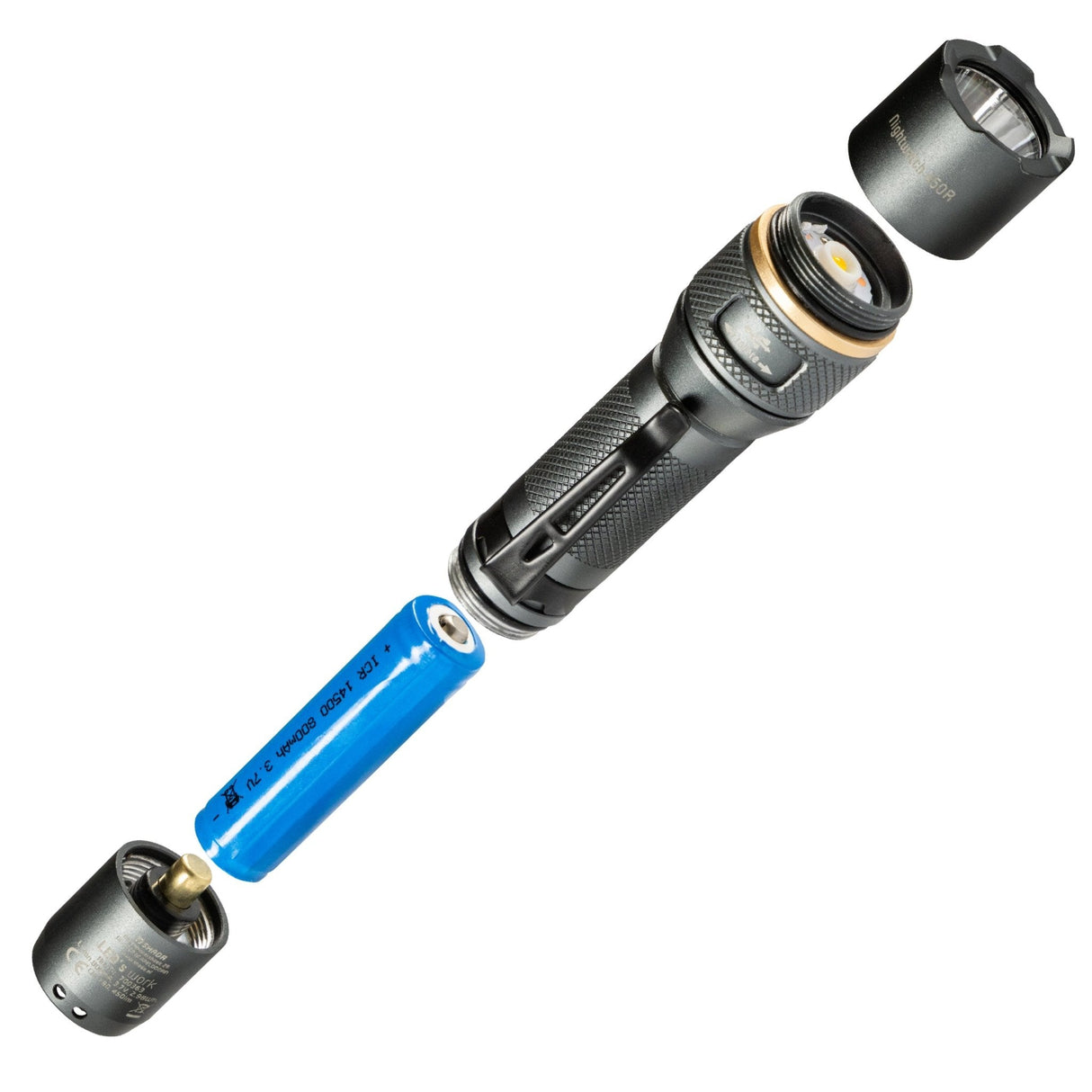LED Zaklamp Oplaadbaar - 450 Lumen - Dimbaar - Koelwit 5000K - IPX7 Waterdicht - Zoomfunctie - USB-C