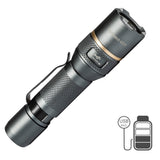 LED Zaklamp Oplaadbaar - 450 Lumen - Dimbaar - Koelwit 5000K - IPX7 Waterdicht - Zoomfunctie - USB-C