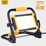 LED Bouwlamp Opvouwbaar - 6500 Lumen - 50W - Koelwit 4000K - IP65 IK08 - Vervangt 500W Halogeen - 5m Kabel