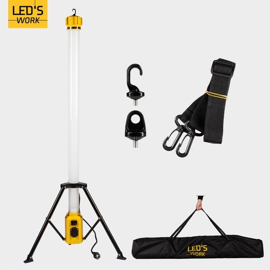 LED Toren Werklamp 12000 lumen - 100W - Koelwit 4000K - 360° Verlichting - IP54 Waterdicht