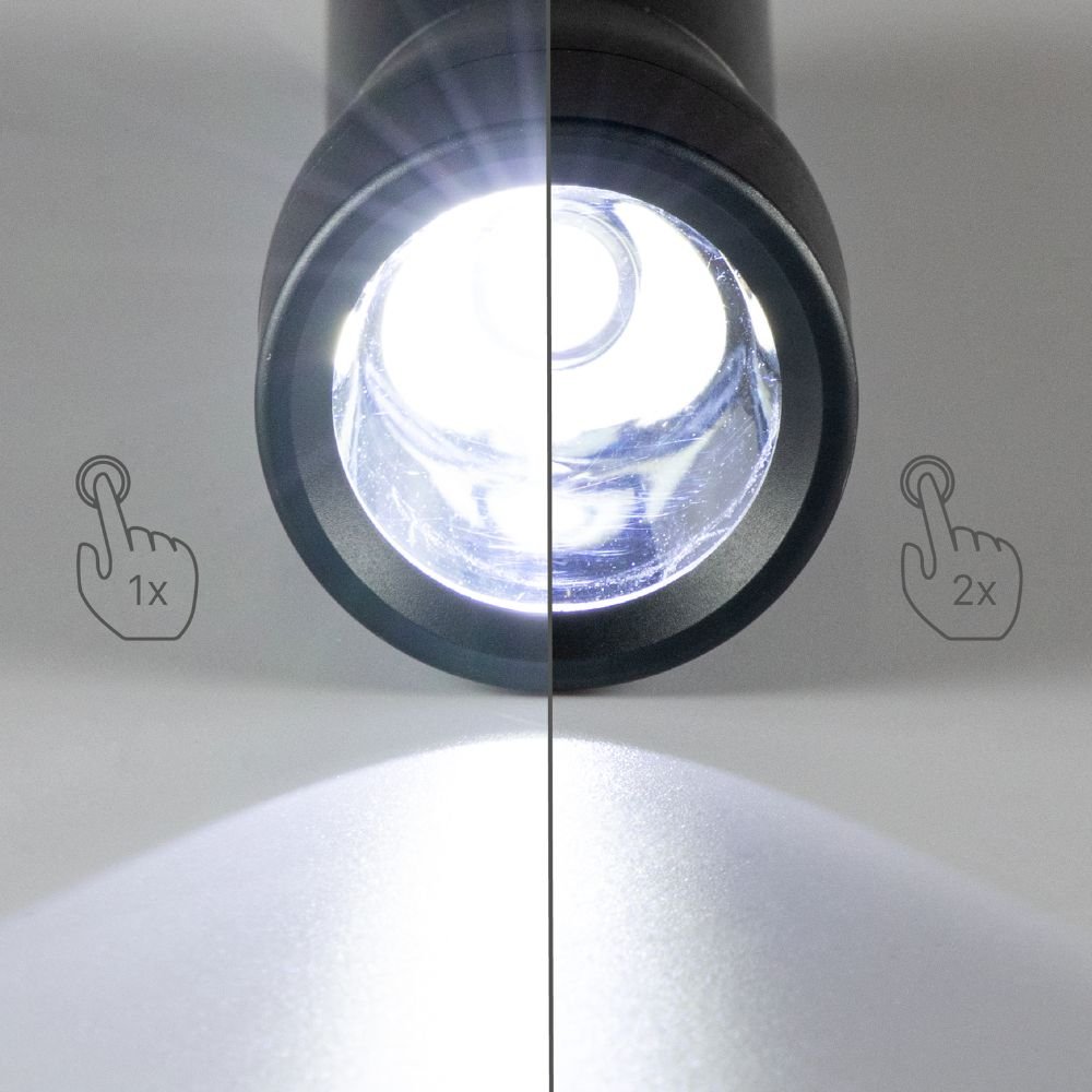 Lampe torche LED LED's Work à piles (3x AAA) - 120 lumens - Résistante aux projections d'eau IPX4 - Variable sur 3 niveaux