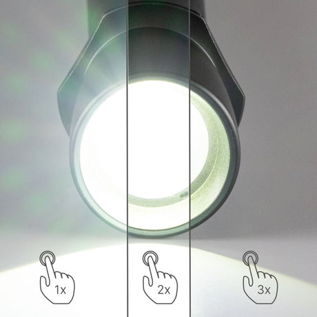 LED's Work Zaklamp op Batterijen (6x AAA) - 900 lumen - IPX4 Spatwaterdicht - Dimbaar in 3 standen