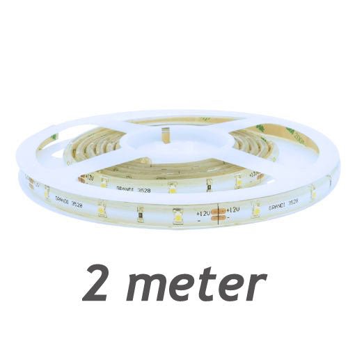 Ruban LED blanc froid | 12 V CC - 14,4 W - 60 LED/m | intérieur IP20 | 2 mètres | à intensité variable - LEDPLANET.NL