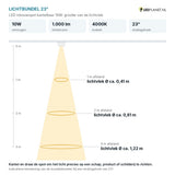 Lichtbundel 23° LED inbouwspot kantelbaar 10W 1.000 lm koelwit 4000K