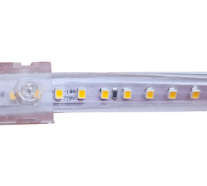 Lichtslang plat warmwit - 3000K - 4 meter | 230V AC - 120 LED's/m | sproeidicht IP65 - SALE