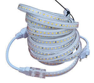 Lichtslang plat warmwit - 3000K - 4 meter | 230V AC - 120 LED's/m | sproeidicht IP65 - SALE