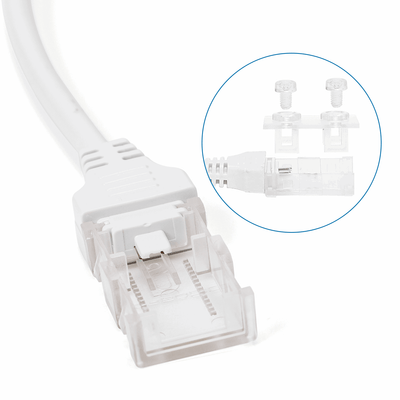 Lichtslang startset connector, stekker +- 30cm 230V AC, reserveset