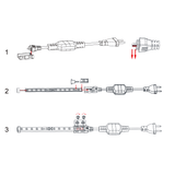 Lichtslang startset | stekker + - 30cm 230V AC - reserveset - LEDPLANET.NL