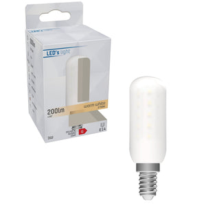Ampoule LED E14 300 lumens - 3W - 2700K - Tube T25 - Réfrigérateur et hotte aspirante