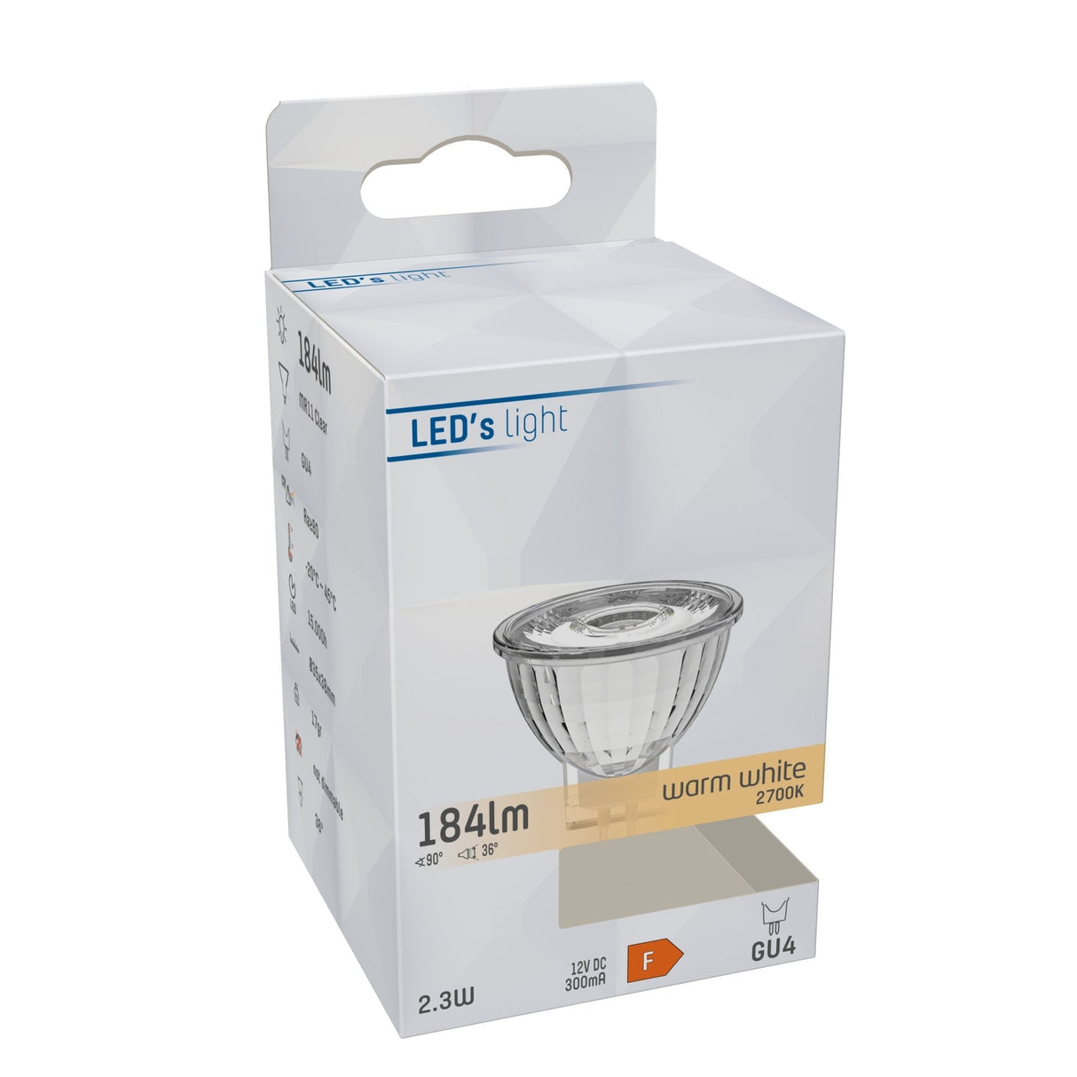 LED Spot MR11 - GU4 - Warmwit 2700K - 190 lumen - 2,8W - 36° - Helder - 12V