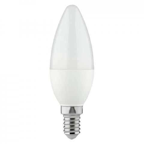 Ampoule bougie LED E14 blanc chaud 2700K - 4.8W 470 lumens - mate opale