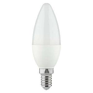 Ampoule flamme LED E14 blanc chaud 2700K - 4.5W 470 lumens - Verre mat - 5 pièces