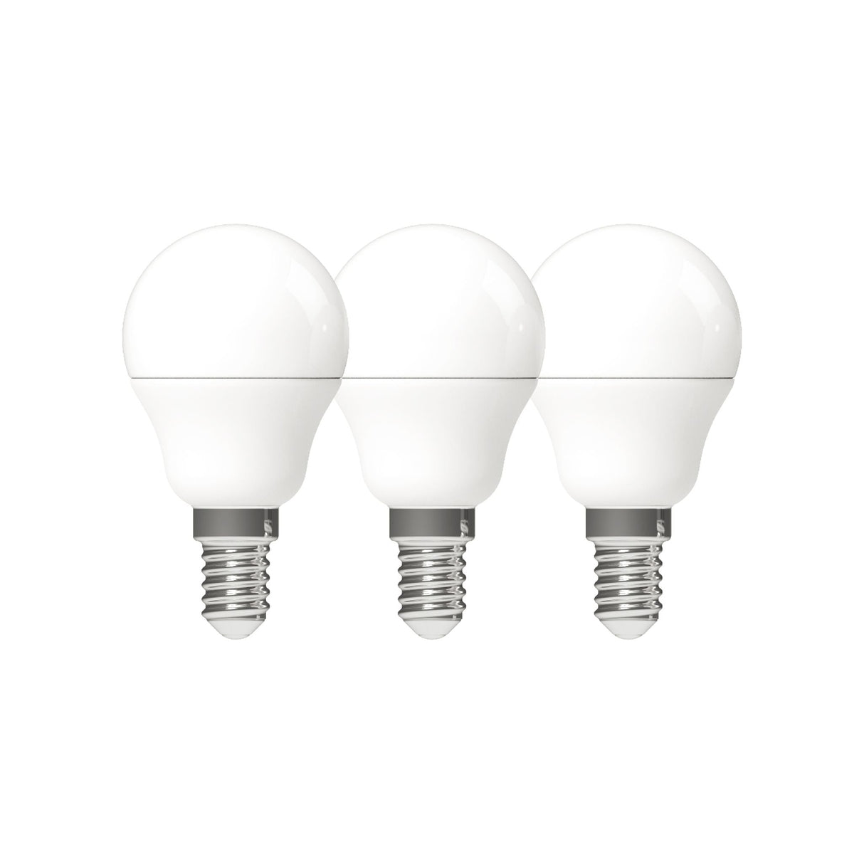 LED Lamp E14 470 lumen - 4.9W - Warmwit 2700K - G45 Kogel - Opaal - 3 stuks