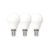 LED Lamp E14 470 lumen - 4.9W - Warmwit 2700K - G45 Kogel - Opaal - 3 stuks