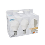 LED Lamp E14 470 lumen - 4.9W - Warmwit 2700K - G45 Kogel - Opaal - 3 stuks