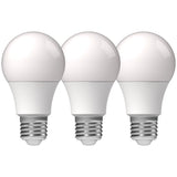 Ampoules LED E27 - 8W remplace 60W - Durée de vie jusqu'à 15 ans - Blanc chaud - PACK DE 3