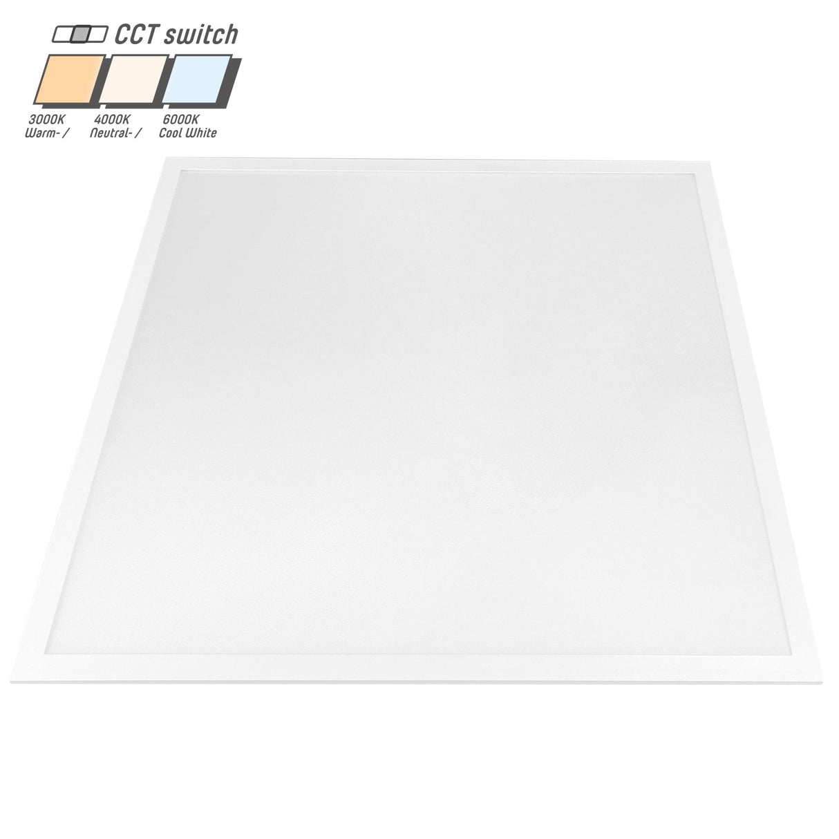 Panneau LED 60 x 60 cm - 3900 lumens - 30W - CCT variable 3000K/4000K/6000K - 130 lm/W