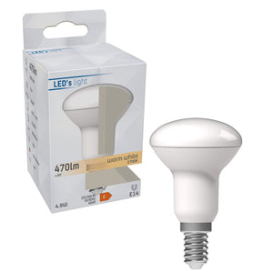 E14 LED lamp - R50 - Warm wit licht - 4.9W vervangt 40W