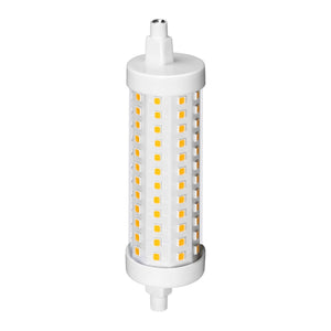Ampoule LED tubulaire R7s à intensité variable, blanc chaud 2700K - 12.5W 1521 lumens - 118mm verre transparent