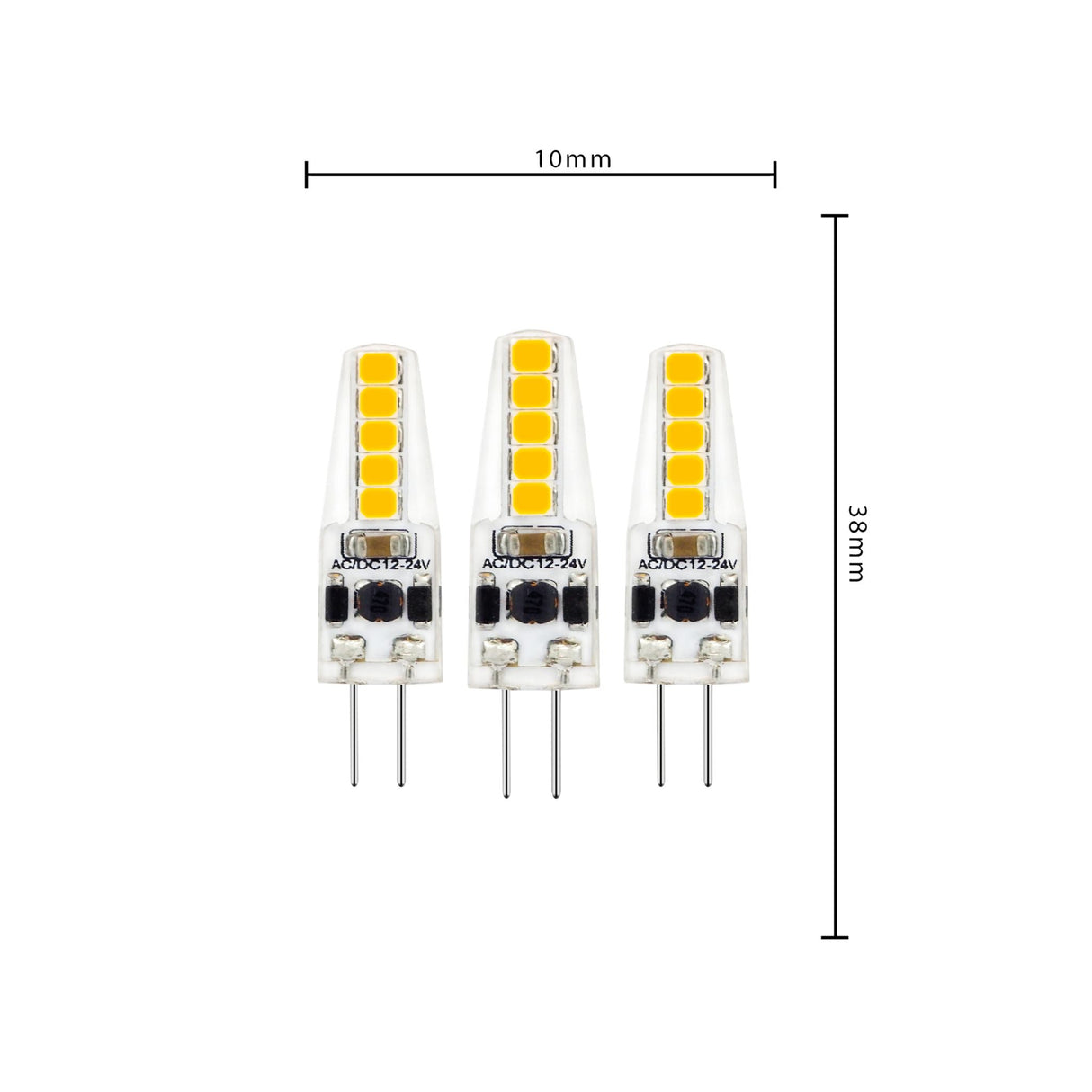 LED Capsule G4 185 lumen - 1,8W - Warmwit 2700K - 12V - Dimbaar - IP20 - 3 stuks