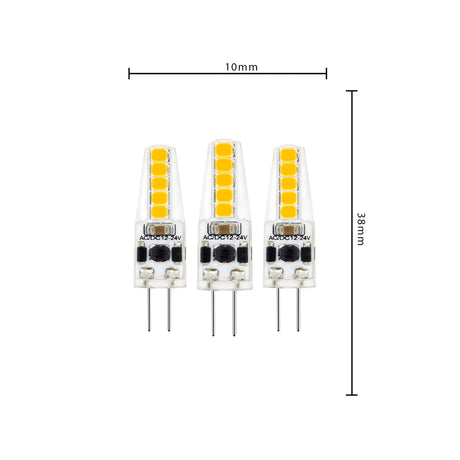 Capsule LED G4 185 lumens - 1,8 W - blanc chaud 2700 K - 12 V - dimmable - IP20 - 3 pièces