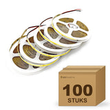 Doos met 100 rollen COB LED strip 24V geel