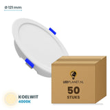 LED downlight rond Ø 121 mm 9W zonder losse driver, koelwit 4000K, doos 50 stuks
