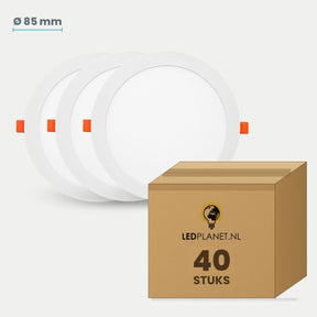 LED downlight rond dimbaar Ø 85 mm, doos 40 stuks