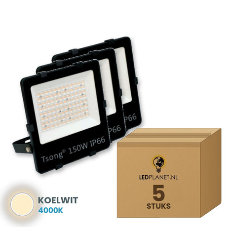 led schijnwerper 150w 5 stuks 4000k