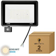 Doos met 2 stuks LED schijnwerper 150W met bewegingssensor, lichtkleur koelwit 4000K