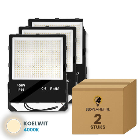 led schijnwerper 400w 2 stuks 4000k