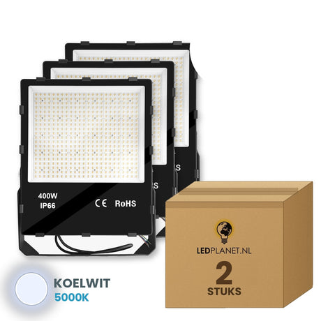 led schijnwerper 400w 2 stuks 5000k