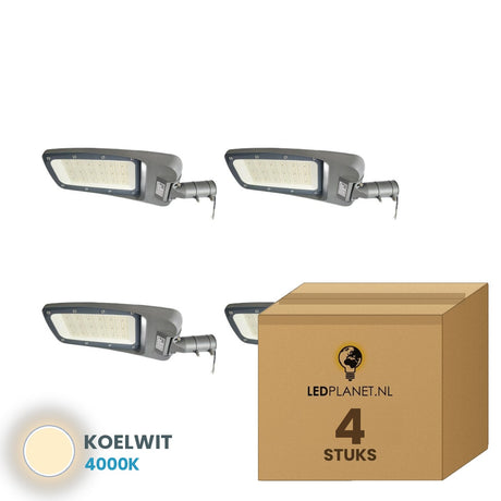 led straatverlichting 200w 4 stuks 4000k