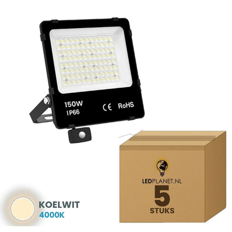 LED Schijnwerper 150W - 5 stuks - doos
