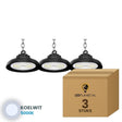 Doos met 3 stuks UFO LED high bay 100W, lichtkleur koelwit 5000K