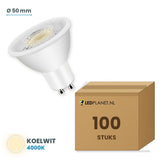LED spot GU10 3W koelwit 4000K, doos met 100 stuks