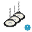 UFO LED high bay lamp, Bewegingssensor, 0-10V Dimbaar, IP65, 3 stuks