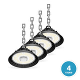 UFO Lamp, LED High Bay 100W, 15.000 lm, Bewegingssensor, 0-10V Dimbaar, IP65, 4 stuks