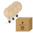 Gloeilamp E27 G125, LED 4W=40W, 360 Lumen, Amber 2200K, Dimbaar, doos 20 stuks, 230V