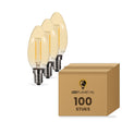 Kaarslamp E14 C35, Amber 2200K, doos 100 stuks, 230V