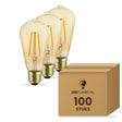 LED lamp, E27 ST64, Amber 2200K, doos 100 stuks, 230V