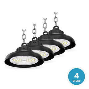 UFO LED high bay lamp, 0-10V Dimbaar, IP65, 4 stuks