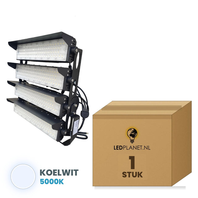 Projecteur LED pour stade 1000W blanc froid 5000K, 1 pièce avec carton