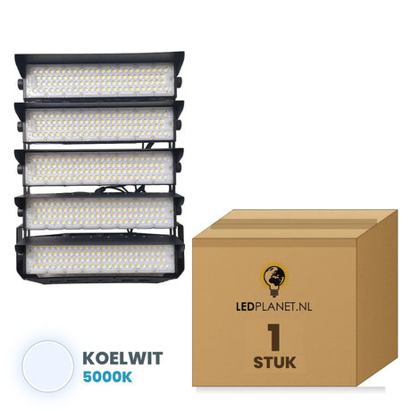 LED stadionlamp 1250W koelwit 5000K, 1 stuk met doos