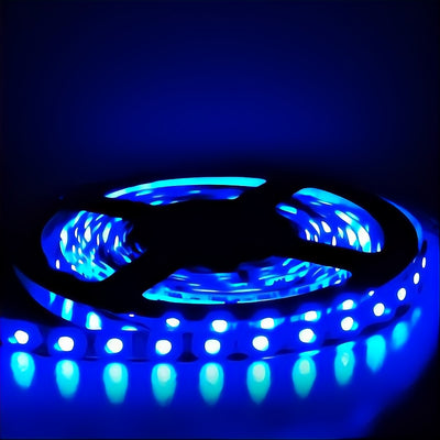 Ruban LED allumé, bleu